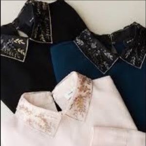 Club Monaco embellished onalee pink sweater